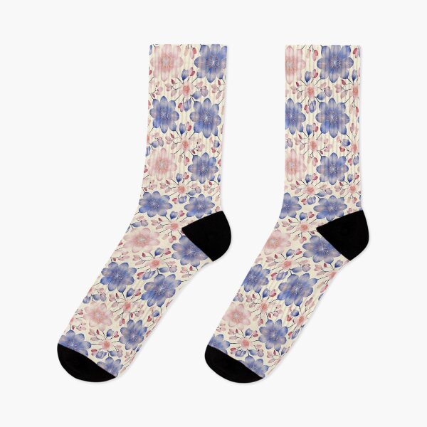 Item preview, Cream-Colored Arabian Tile Pattern with Spring Flowers designed and sold by VoyteksDesigns.