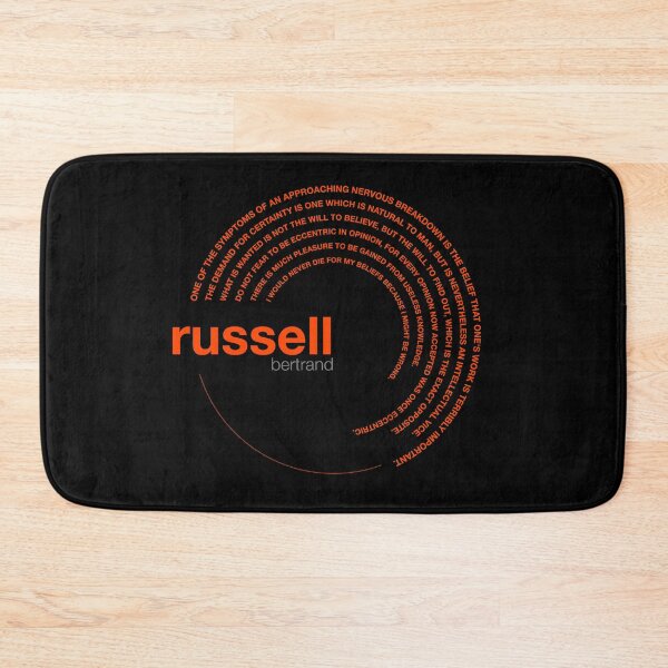 Item preview, Bertrand Russell famous quotes poster [orangered] designed and sold by CMYKStudio.