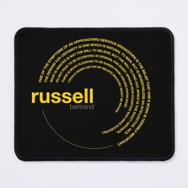 Item preview, Bertrand Russell famous quotes poster [gold] designed and sold by CMYKStudio.