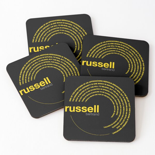 Item preview, Bertrand Russell famous quotes poster [gold] designed and sold by CMYKStudio.