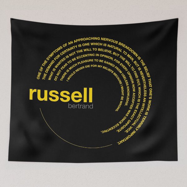 Item preview, Bertrand Russell famous quotes poster [gold] designed and sold by CMYKStudio.