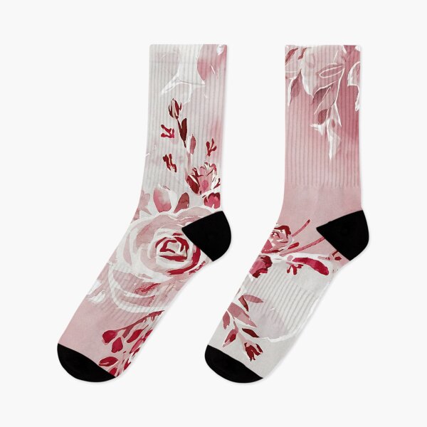 Item preview, Encantadoras flores rosadas: estampado floral de acuarela sobre blanco - Decoración elegante para el hogar designed and sold by PillowTalkyZone.