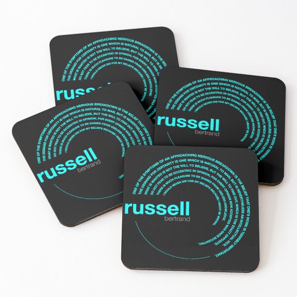 Item preview, Bertrand Russell famous quotes poster [aqua] designed and sold by CMYKStudio.