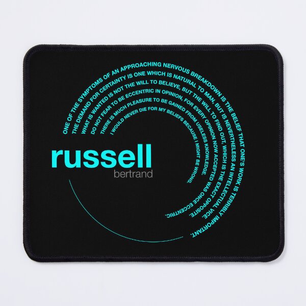 Item preview, Bertrand Russell famous quotes poster [aqua] designed and sold by CMYKStudio.