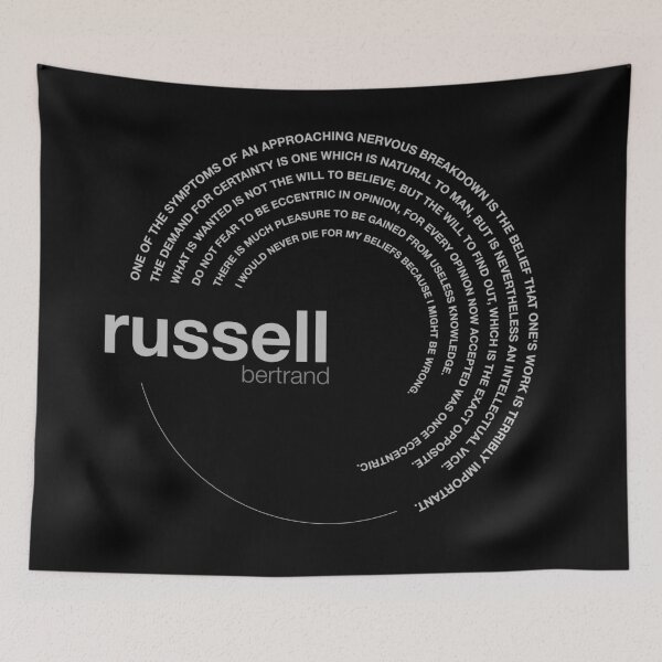 Item preview, Bertrand Russell famous quotes poster [silver] designed and sold by CMYKStudio.