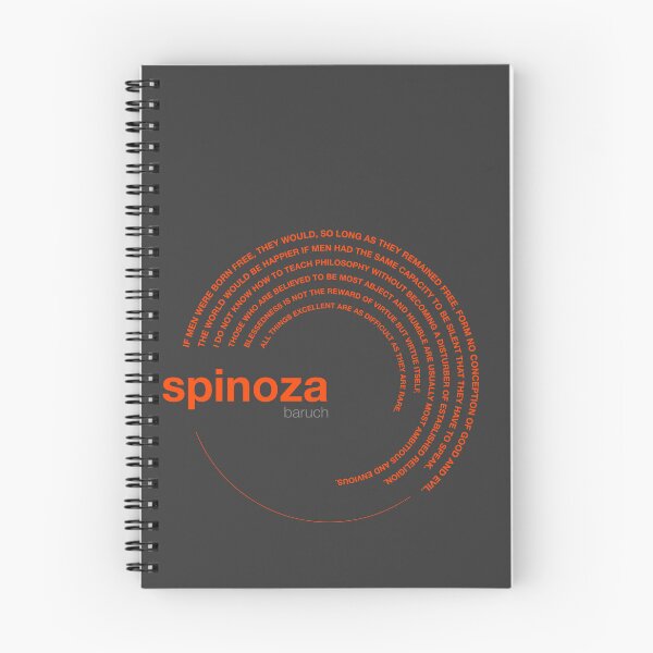 Item preview, Baruch Spinoza famous quotes poster [orangered] designed and sold by CMYKStudio.