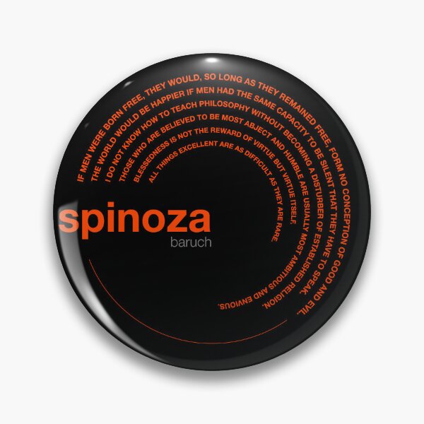 Item preview, Baruch Spinoza famous quotes poster [orangered] designed and sold by CMYKStudio.