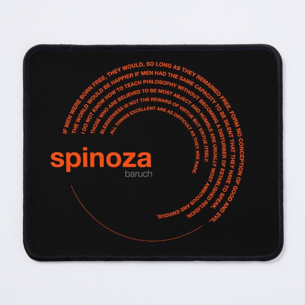 Item preview, Baruch Spinoza famous quotes poster [orangered] designed and sold by CMYKStudio.