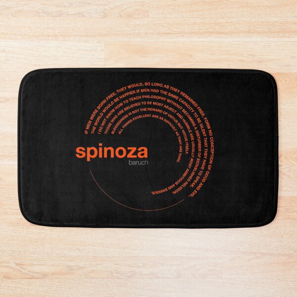 Item preview, Baruch Spinoza famous quotes poster [orangered] designed and sold by CMYKStudio.