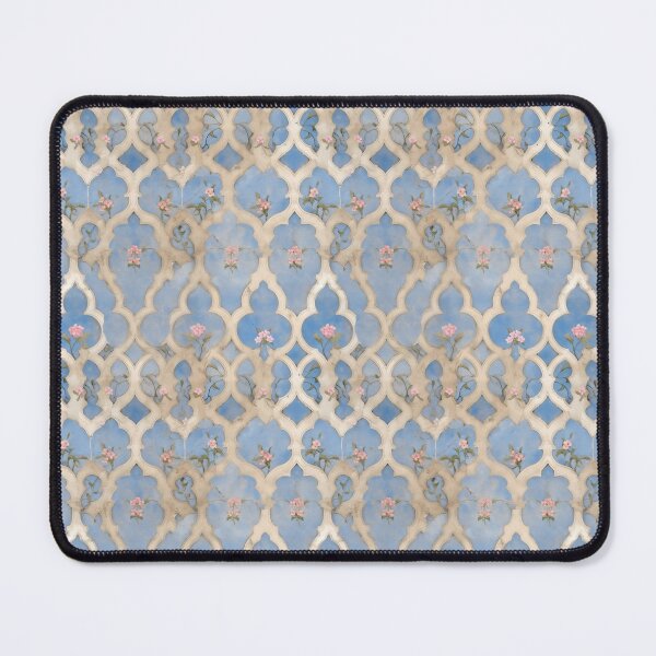 Item preview, Antique Cream-Colored Arabian Tiles with Floral Beauty designed and sold by VoyteksDesigns.