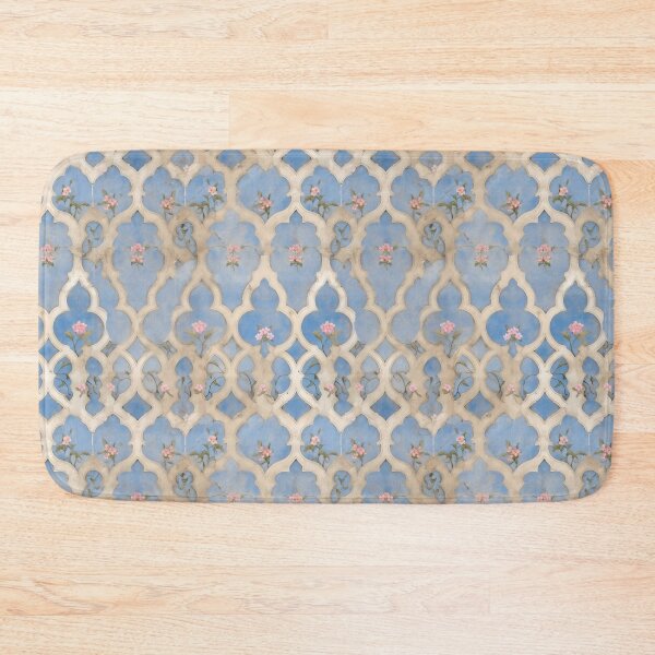 Item preview, Antique Cream-Colored Arabian Tiles with Floral Beauty designed and sold by VoyteksDesigns.