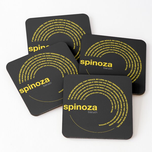 Item preview, Baruch Spinoza famous quotes poster [gold] designed and sold by CMYKStudio.