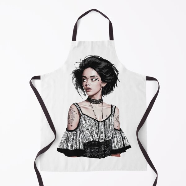 Item preview, astrological tattoos dark-haired young woman designed and sold by 90's Misaki.
