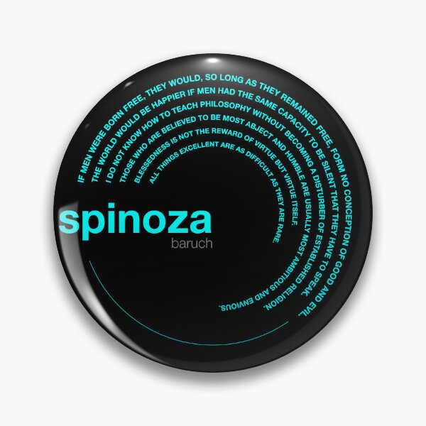 Item preview, Baruch Spinoza famous quotes poster [aqua] designed and sold by CMYKStudio.