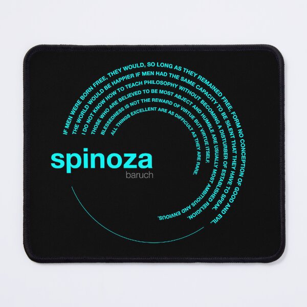 Item preview, Baruch Spinoza famous quotes poster [aqua] designed and sold by CMYKStudio.
