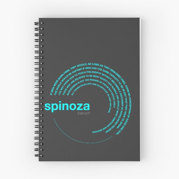Item preview, Baruch Spinoza famous quotes poster [aqua] designed and sold by CMYKStudio.