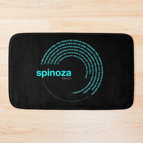 Item preview, Baruch Spinoza famous quotes poster [aqua] designed and sold by CMYKStudio.