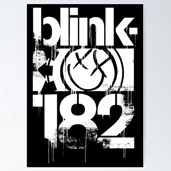 Blink 182 Travis Barker Tom DeLonge cheapest Mark Hoppus Black & White Vintage Poster 24