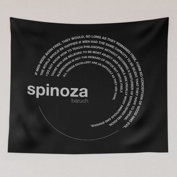 Item preview, Baruch Spinoza famous quotes poster [silver] designed and sold by CMYKStudio.
