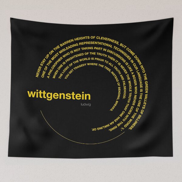 Item preview, Ludwig Wittgenstein famous quotes poster [gold] designed and sold by CMYKStudio.