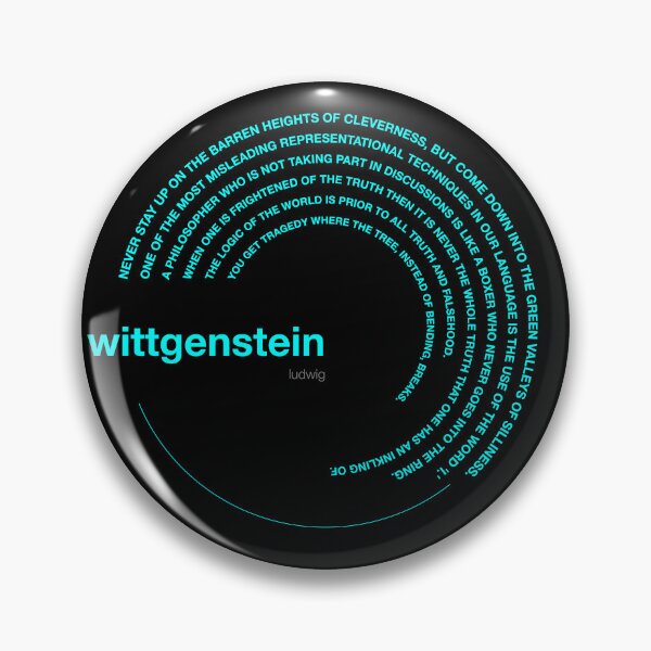 Item preview, Ludwig Wittgenstein famous quotes poster [aqua] designed and sold by CMYKStudio.