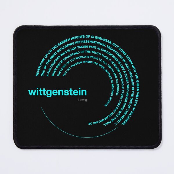 Item preview, Ludwig Wittgenstein famous quotes poster [aqua] designed and sold by CMYKStudio.