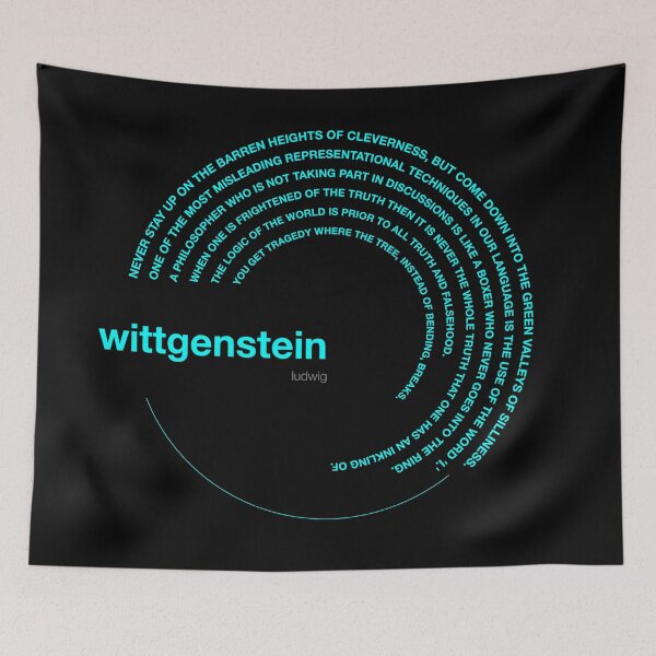 Item preview, Ludwig Wittgenstein famous quotes poster [aqua] designed and sold by CMYKStudio.