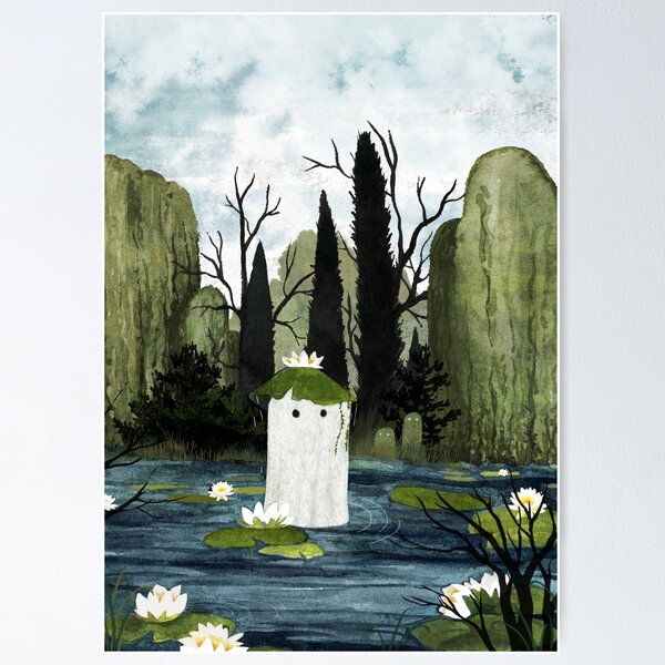 Item preview, Water Lily Ghost (3) designed and sold by katherineblower.