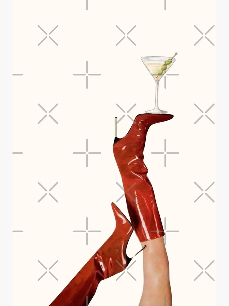 Thumbnail 3 of 3, Poster, Red Boots Martini designed and sold by gaiadesanctis.