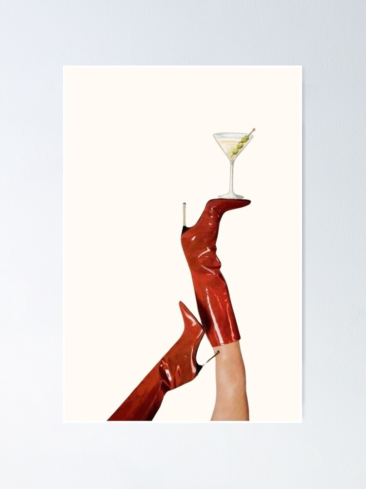 Thumbnail 1 of 3, Poster, Red Boots Martini designed and sold by gaiadesanctis.