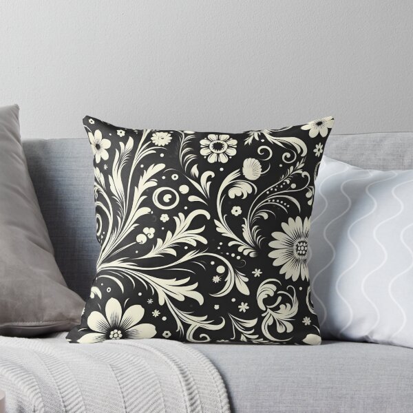 Item preview, Black and White Floral Pattern designed and sold by GraphicsClub.