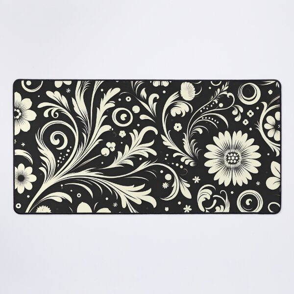Item preview, Black and White Floral Pattern designed and sold by GraphicsClub.