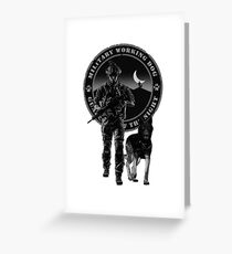 Military working dog - Guardians of the night Greeting Card