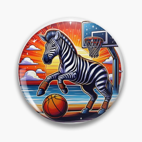 Item preview, Cute zebra playing basketball  designed and sold by Culmika.