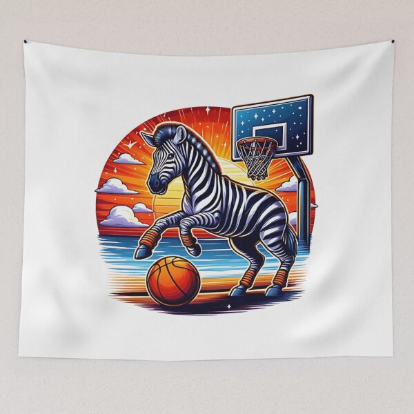 Item preview, Cute zebra playing basketball  designed and sold by Culmika.
