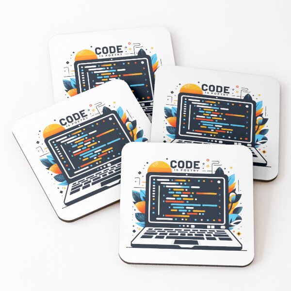 Item preview, Code is Poetry | Monochrome Elegance: Coding as Art designed and sold by Inspirahawke.