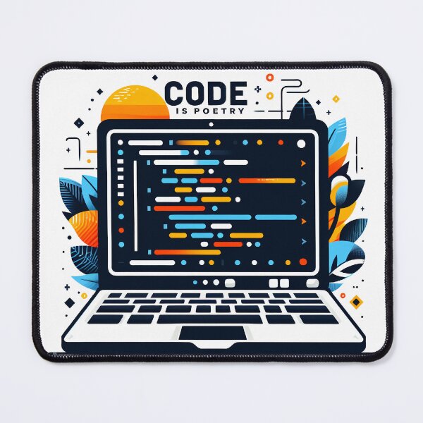 Item preview, Code is Poetry | Monochrome Elegance: Coding as Art designed and sold by Inspirahawke.