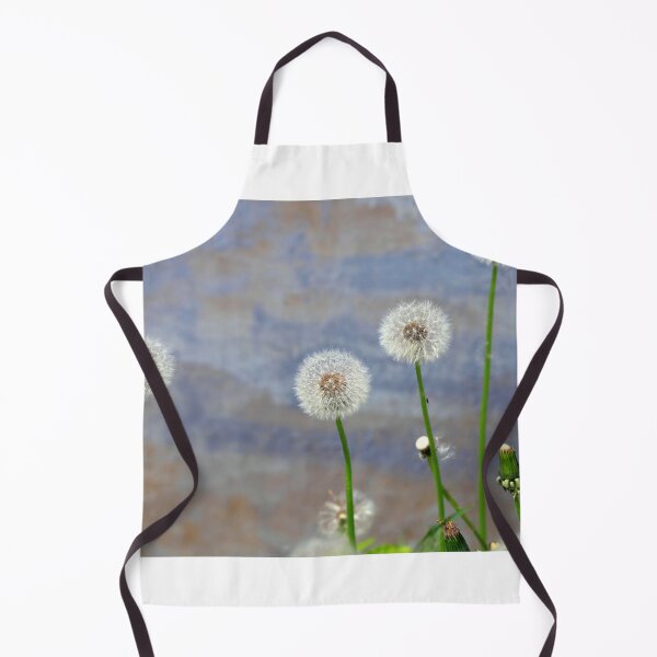 Item preview, White dandelions on blue wall background designed and sold by olena2552.