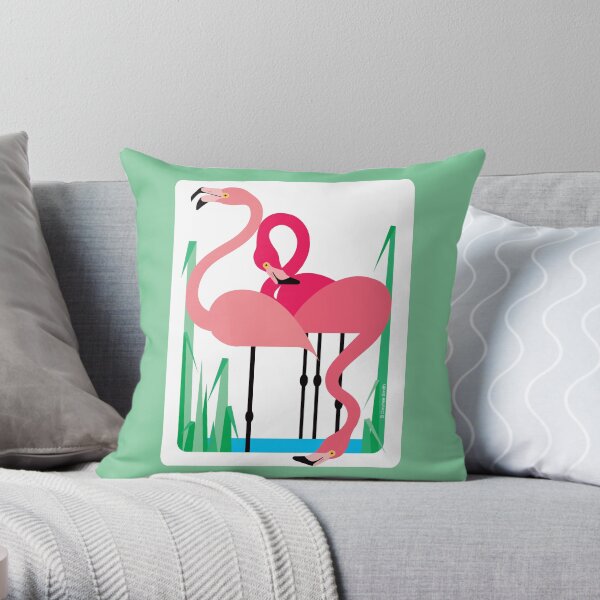 Flamingos #1 Throw Pillow