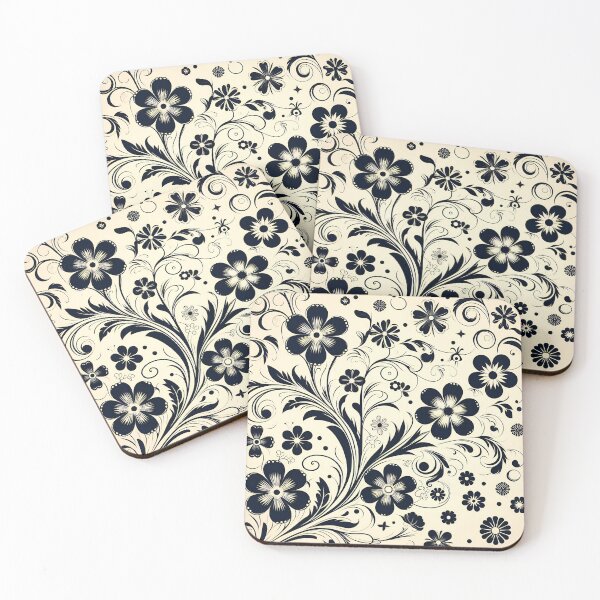 Item preview, Black Floral Pattern  designed and sold by GraphicsClub.