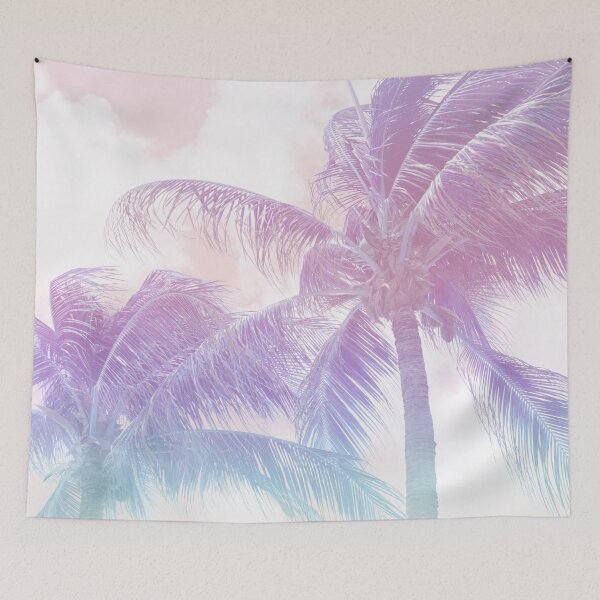 Item preview, Pastel Unicorn Summer Paradise Palms #1 #tropical #wall #art designed and sold by Anita's & Bella's Art.