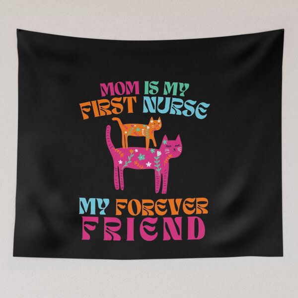 Item preview, Funny Cat Mom Is My First Nurse My Forever Friend Summer Nurse Mothers day designed and sold by MotivaChic.