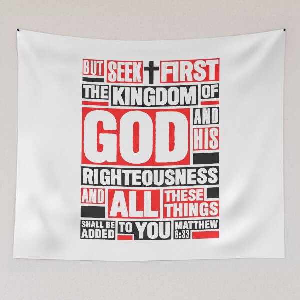 Item preview, Matthew 6:33 Seek First the Kingdom of God designed and sold by plushism.