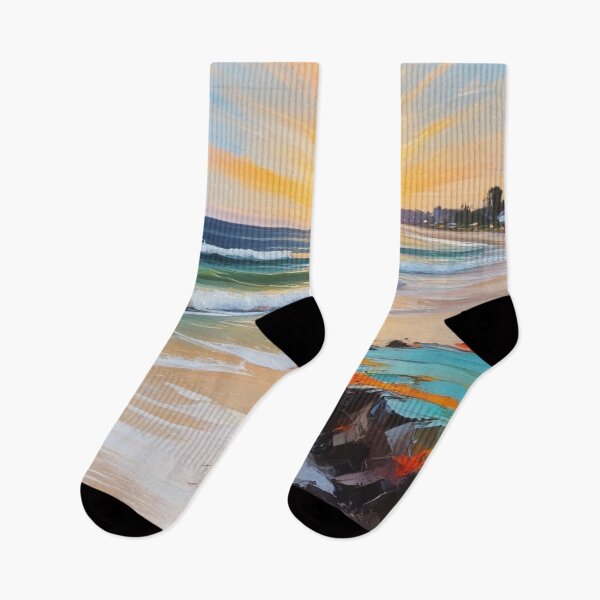 Item preview, Beautiful beach view acrylic painting print design designed and sold by Anshu3813.