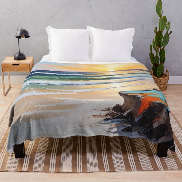 Item preview, Beautiful beach view acrylic painting print design designed and sold by Anshu3813.