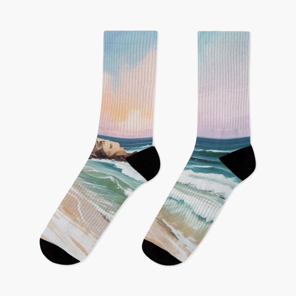 Item preview, Beautiful beach view acrylic painting print design designed and sold by Anshu3813.