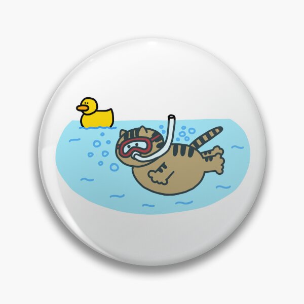 Item preview, a Cat and a Duck enjoying snorkeling designed and sold by superbaechoo.