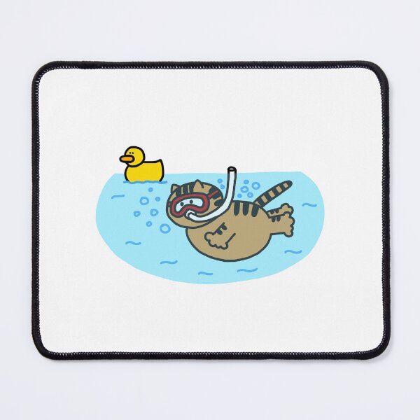Item preview, a Cat and a Duck enjoying snorkeling designed and sold by superbaechoo.