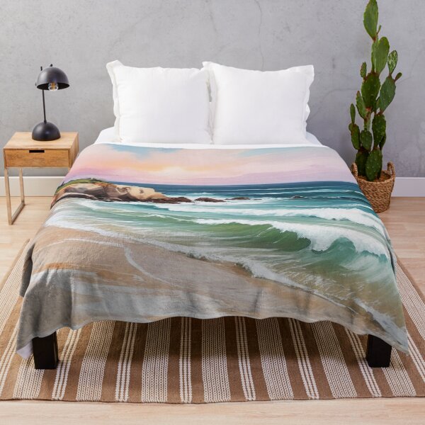Item preview, Beautiful beach view acrylic painting print design designed and sold by Anshu3813.