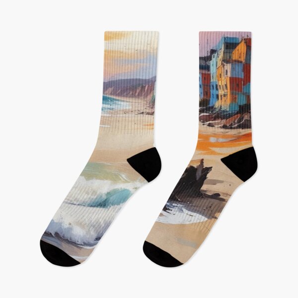 Item preview, Beautiful beach view acrylic painting print design  designed and sold by Anshu3813.